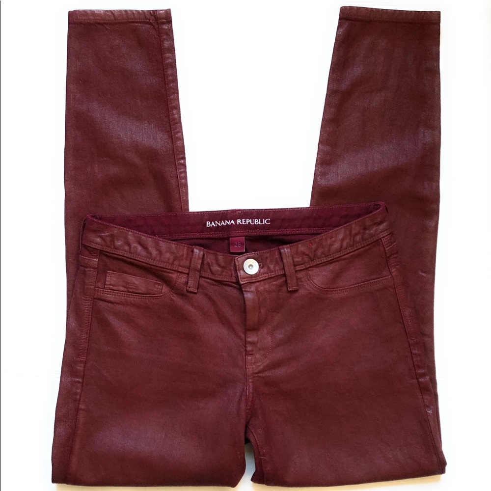 Banana Republic Jean Jeggings Ox Blood 28x29
